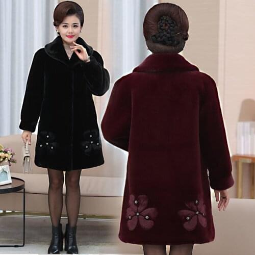 2021 Spring Autumn New Women Plus Size Coat 5XL Female Faux Fur Long Sleeve Jackets Ladies Warm Thicken Overcoat Plush Coats Q46