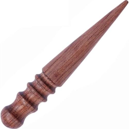 LMDZ 1Pc Wood Edge Slicker Round Burnisher,Leather Handemade Project,Professional Leather Craft Tool for Leather Craft