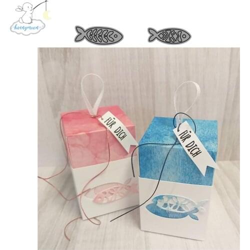 CH Two Fishes Metal Cutting Dies Scrapbooking Album DIY Card Craft Embossing Background Die Cuts New 2020 Arrival