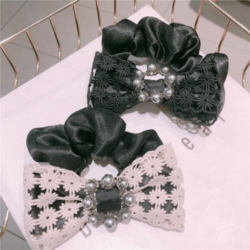 Fashion Girls Fabric art hair accessories Cute Sweet Kids Girls hair band headband rubber band easy matching elastic hair bands