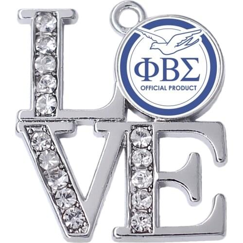 Custom Sticker Image Accept Eco Friendly Greek Alphabet Society Group Member Souvenir Decor Phi Beta Sigma Dove Charms Pendant