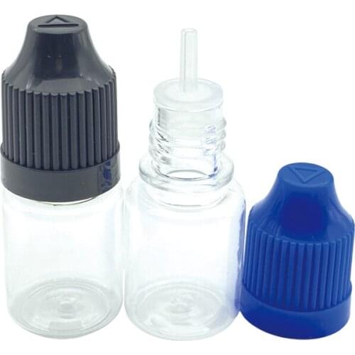 350pcs 5ml PET Plastic Dropper Bottle For Essential Oil Container Clear Eye Liquid Needle Tip Vial Empty Storage Jar