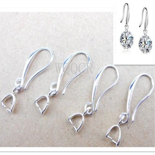 Top Quality 925 Silver Hook DIY Earring Parts Smooth Surface Findings for Jewelry Making Component Accessories Wholesale 10PCS
