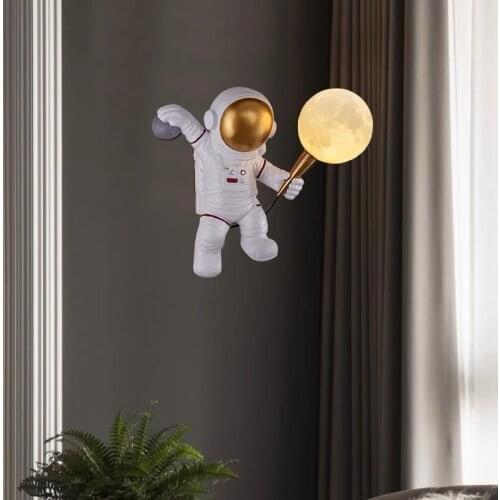 Nordic Table Lamp Led Wall Light Night Light Childrens Gift Room Moon Exploration Creative Astronaut 3DPrint Bedroom Decoration