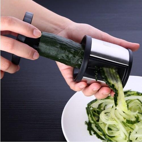 Stainless Steel Potato Carrot Silk Spiral Grater Kitchen Gadgets Fruits Vegetable Display Plate Creative Pattern Tool
