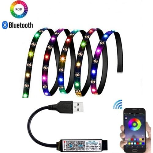 Bluetooth LED Strip Light APP Control Backlight for TV 5050 2835 5V USB Bluetooth RGB Tape Lamp For TV Background Decoration