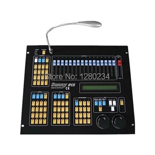 Cheap price Sunny dmx512 dj controller for moving head light led par light control stage lighting console with flight case lcd
