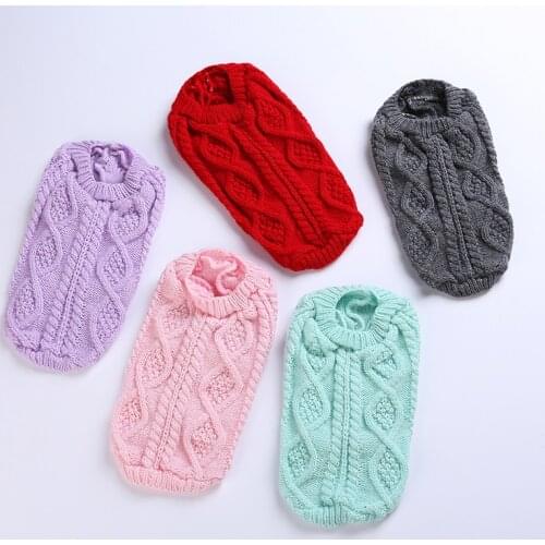 High Quality Dog Cat Sweater Winter Thick Knitting Pet Clothes for Small Dogs Cats Dachshund Pullover Shirts Puppy Kedi Clothing