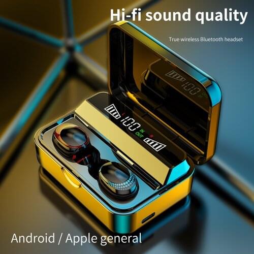 Tws Touch Control Bluetooth Earphone Wireless Bluetooth Stereo Sports Waterproof Water Proof Headphones Microphone Power Bank