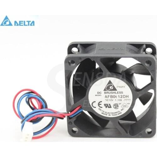 For delta electronics AFB0612DH 6025 6cm 60mm fan 12V 1.1A 3 pin computer case cpu cooling fans