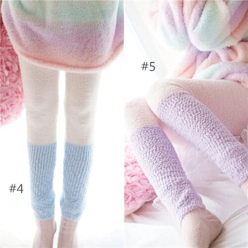 Women Homewear Pants Flannel Ice-cream Keep Warm Soft Trousers Pajamas Women and girls