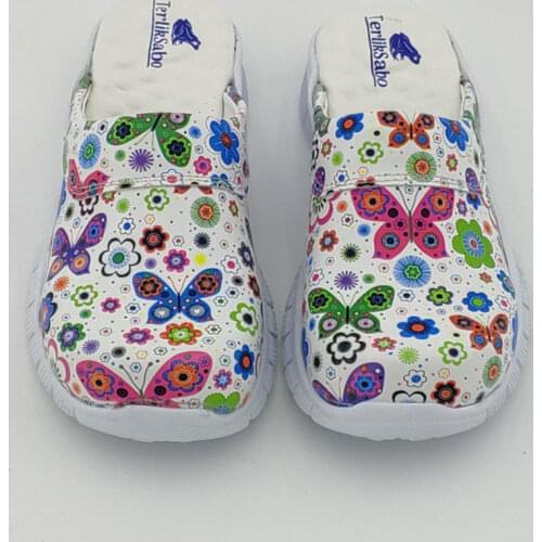 Butterfly Patterned Woman Comfortflex Slippers