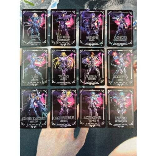 12pcs/set Saint Seiya Hades Zodiac Repaint Original Composite Craft Toys Hobbies Hobby Collectibles Game Collection Cards