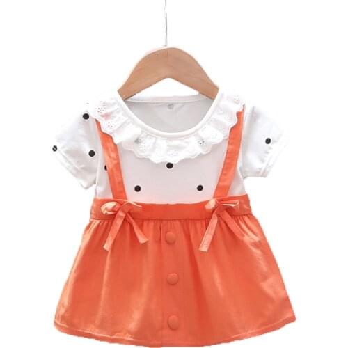 2021 Summer Baby Clothing Cute Newborn Infant Girls Dress Lace o-neck Princess Dress Toddler Kids Birthday Party Clothes