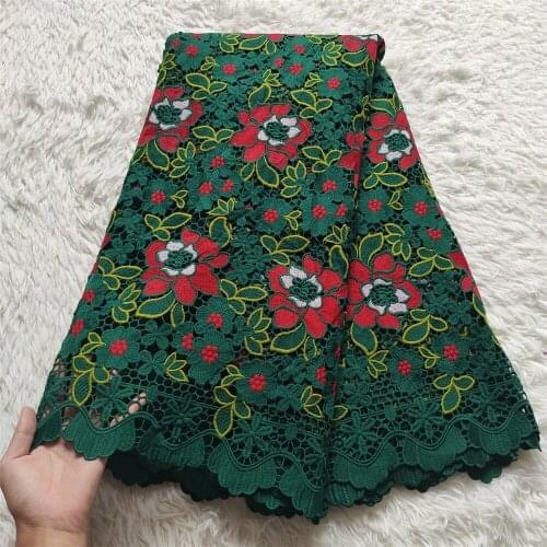 2021 High Quality African Lace Fabric For Sewing Embroidery Swiss French Tulle Cotton 5yards Wedding Party Dress Guipure