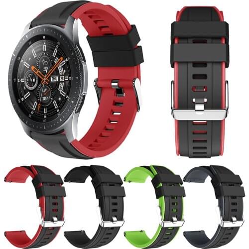 22MM Silicone Watch Strap For Samsung Galaxy Watch 46MM/3 45MM Smart Bracelet Replaceable Straps For Gear S3 Classic/Frontier S2