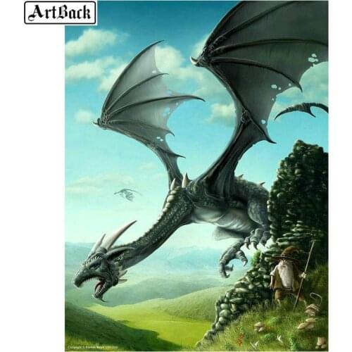 5d diamond painting dragon diy 3d diamond mosaic animal rhinestone crafts diamond embroidery pterosaur decoration