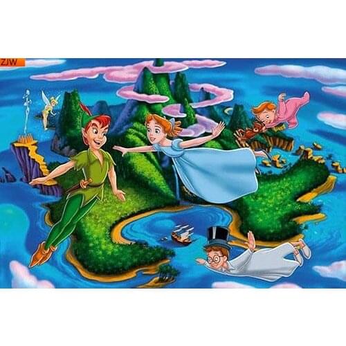5D DIY Diamond Painting Cartoon Peter Pan Embroidery Cross Stitch Mosaic Rhinestone Decor Crafts Birthday Gifts Disney