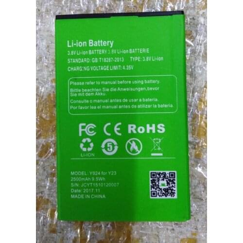 Original XGODY Y23 phone battery 2500mah for XGODY Y23 3G Unlock Smartphone Quad Core phone-free shipping
