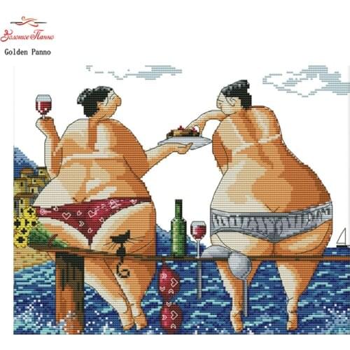 Golden panno,5D,diy diamond embroidery,Full,square,Diamond Painting,Cross Stitch,3D,diamond,Mosaic,Enjoy the seaside 911