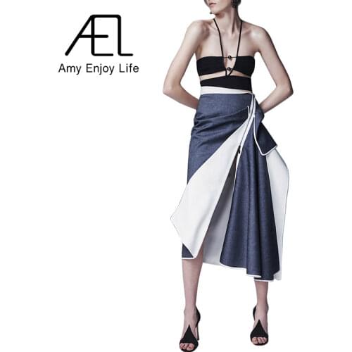 Женские юбки джинсовые Amyenjoylife China At AliExpress