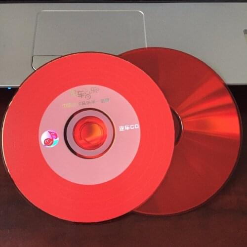 Wholesale 50 Discs Yihui Grade A 700 MB 52x Blank Printed Red Car CD-R Disc