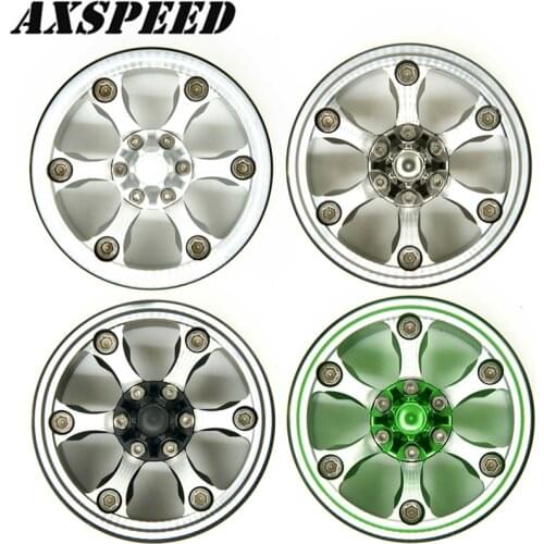 AXSPEED 1/2/4PCS 1.9" Beadlock Wheel Hub Rim for 1/10 RC Crawler Axial SCX10 RC Climbing Car Parts