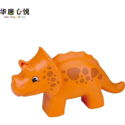 Big Size Animal Series Dinosaur Triceratops Zoo Decorate Jurassic Building Blocks Educational Toys Childs Gifts Model Big Sizes