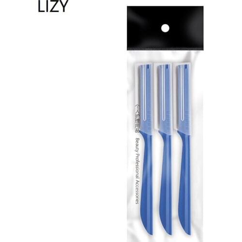 LIZY 3pcs Eyebrow Razor Trimmer Shaver Blade Eye Brow Shaper Face Trimming Facial Hair Remover for Women Beauty Makeup Tools