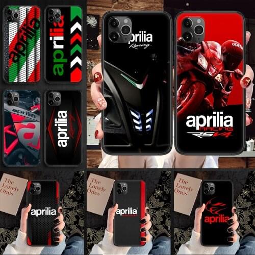 Aprilia Racing Motorcycle Phone Case Cover Hull For iphone 5 5s se 2 6 6s 7 8 12 mini plus X XS XR 11 PRO MAX black 3D prime tpu