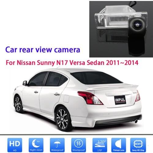 For Nissan Sunny N17 Versa Sedan 2011~2014 Reversing Rear View Camera parking HD Night Vision high quality camera