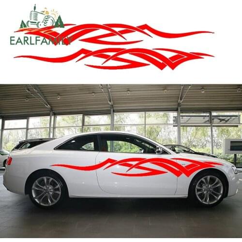 EARLFAMILY 2x Dynamic Movement Hand Carved Car Sticker for Racing Sports Motorhome Caravan Travel Trailer Campervan Vinyl Decal