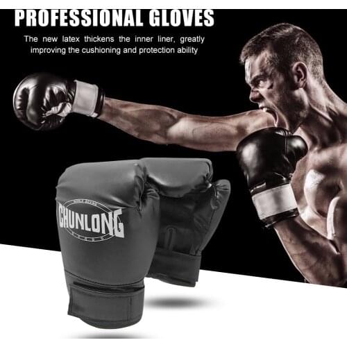 2 piece set of Muay Thai Karate Boxing Gloves PU Boxing Breathable Training Fighting Gloves Karate Taekwondo Professional Gloves