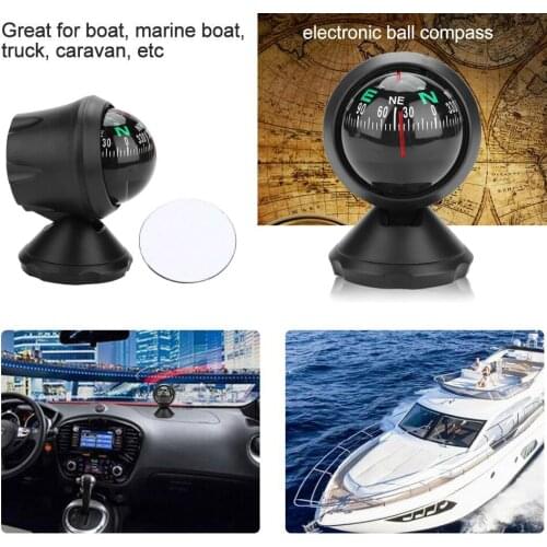Multifunction Universal Car Compass Portable Pocket Mini Guide Ball Dash Dashboard Compass For Outdoor Night Vision Camping