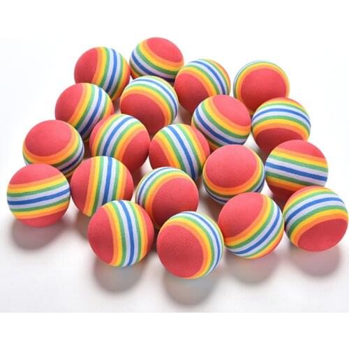 Pet Ball Toy Colorful EVA Rubber Safety Toys for Dog Cat Play Good Company Kitten Puppy Colorful bouncy ball Toys Pet Products