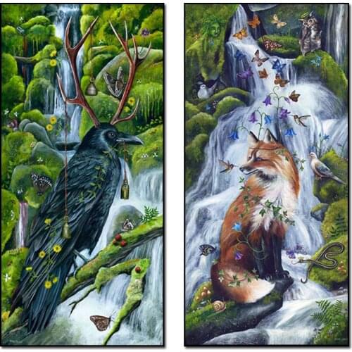 New 100% Full Diamond embroidery Needlework Diy Diamond Painting Kit Diamond Cross Stitch Plants Embroidery Bird
