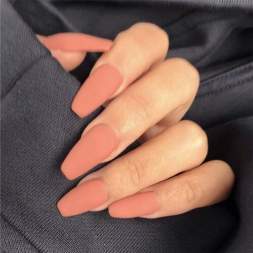 24Pcs False Nail Artificial False Fingernails Prue Pink Short Fake Nails For Design Press On Salon Tips Manicure Tool