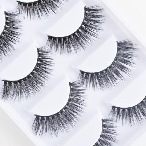 NEW 5 pairs mink eyelashes false lashes mink 3d fake eyelash extension make up cilios natural long cruelty free lash