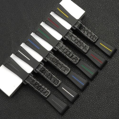 20mm Nature rubber watchband silicone bracelet watch band wristwatches Velcro buckle For ROLE strap Daytona Submarine GMT watch