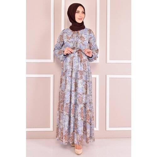 Şifon Elbise Bebe Mavi NEV14232