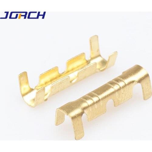 100Pcs DJ453 Double U-shaped Parallel Terminal Tab Cold Inserts Connectors Cold Terminal Small Teeth Fascia Terminal,0.5-1.5mm2