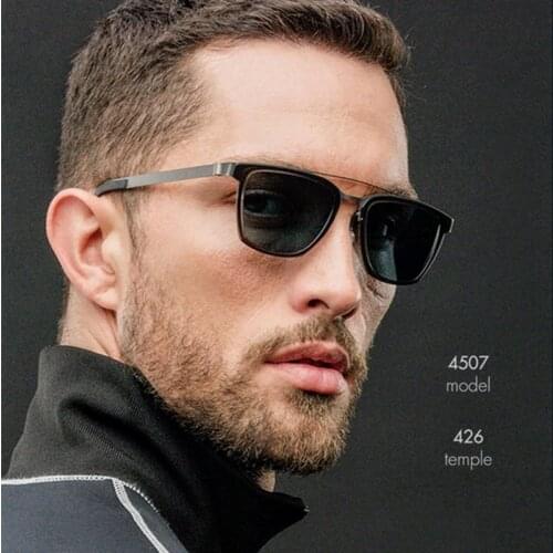 Denmark Brand Pure Titanium Sunglasses Polarized Men Square Light Weight Sun Glasses for Women No Screw Eyewear Sun Glasses 4507