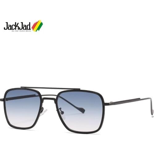 JackJad 2020 Fashion Cool Men Square Style Vintage Flight Sunglasses Gradient Drive Brand Design Sun Glasses Oculos De Sol 2A230