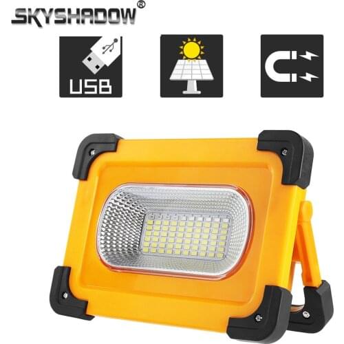 100W Led Portable Camping Light Outdoor Solar Rechargeable Led Spotlight 3 Mode Powerful Projector Garden Street Flood Lighting