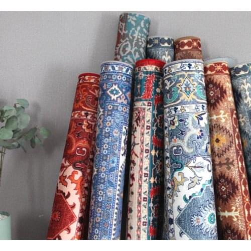 Retro Carpets Persian Vintage Carpet for Living Room Bedroom Mat Non-Slip Area Rugs Absorbent Boho Morocco Ethnic Retro Carpet