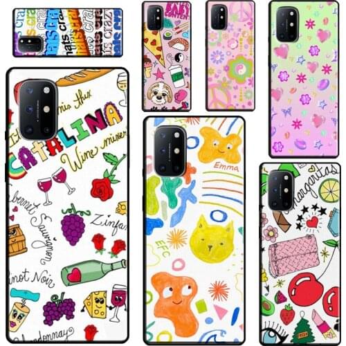 Girly Doodle Funny Art For Realme C3 C11 C15 C21 GT Neo Q3 6 7 8 Pro Phone Case For OnePlus 8 7 9 Pro Nord 7T 8T