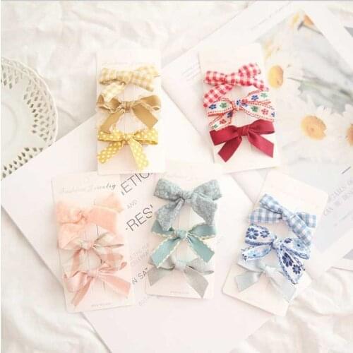 1/3pcs/Set Lace Solid Embroidery Baby Hair Pins Flower Childlike Plain Bow Hairpins Childrens Headwear Girls' Hair Clips