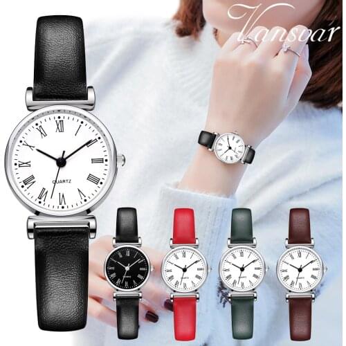 2020 Women Exquisite Small Simple Roma Watch Leather Female Clock Womens Mini Design Wristwatches Reloj Mujer For Gift Clock