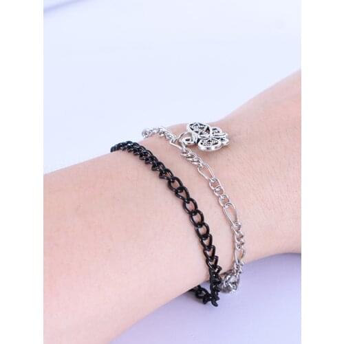 Personality Tide Butterfly Black Hand Ornaments Fashion New Bracelet Net Red Temperament Design Bracelet For Women MADE IN CHINA