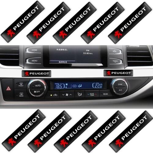 10PCS Car Styling Epoxy Resin Emblem Car Body Badge Sticker Decals For PEUGEOT 107 108 206 207 308 307 407 508 2008 3008 RCZ